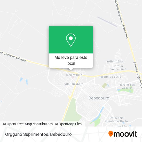 Orggano Suprimentos mapa
