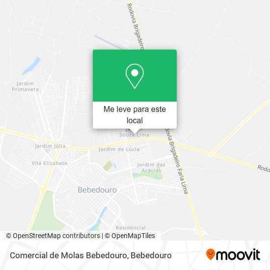 Comercial de Molas Bebedouro mapa