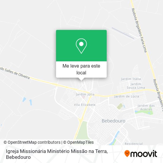 Igreja Missionária Ministério Missão na Terra mapa