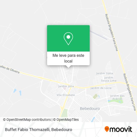Buffet Fabio Thomazelli mapa