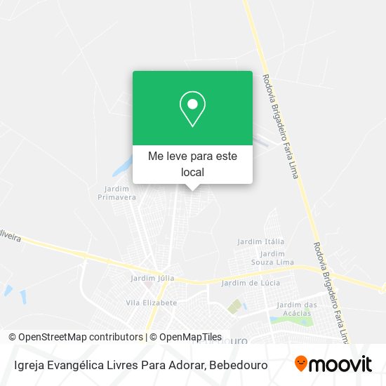 Igreja Evangélica Livres Para Adorar mapa