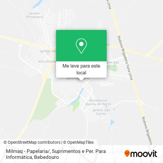 Milmaq - Papelaria / , Suprimentos e Per. Para Informática mapa