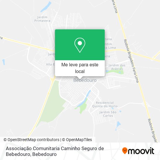 Associação Comunitaria Caminho Seguro de Bebedouro mapa