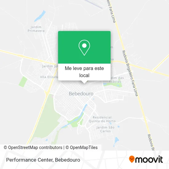 Performance Center mapa