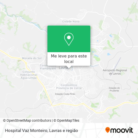 Hospital Vaz Monteiro mapa