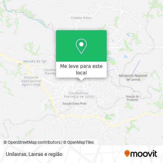 Unilavras mapa