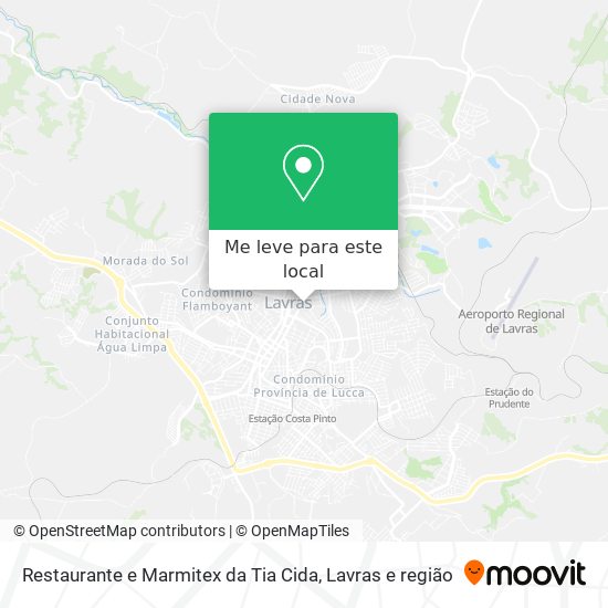 Restaurante e Marmitex da Tia Cida mapa