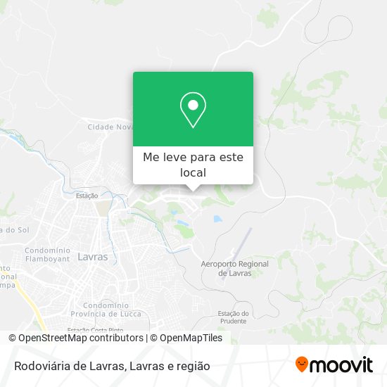 Rodoviária de Lavras mapa