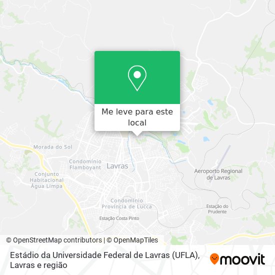 Estádio da Universidade Federal de Lavras (UFLA) mapa