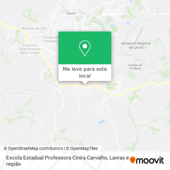 Escola Estadual Professora Cinira Carvalho mapa