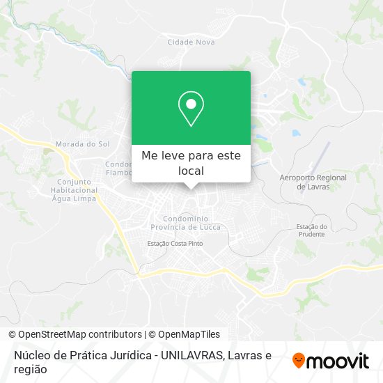 Núcleo de Prática Jurídica - UNILAVRAS mapa