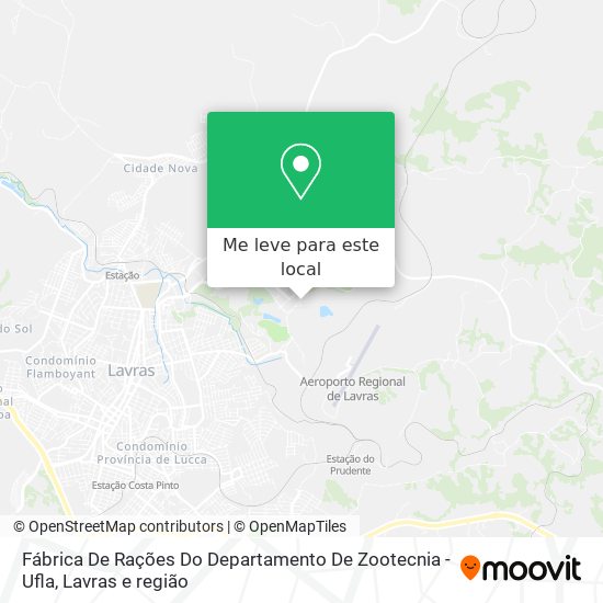 Fábrica De Rações Do Departamento De Zootecnia - Ufla mapa