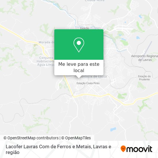 Lacofer Lavras Com de Ferros e Metais mapa
