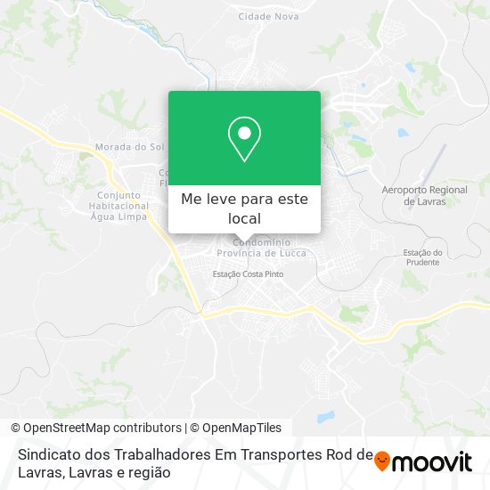 Sindicato dos Trabalhadores Em Transportes Rod de Lavras mapa