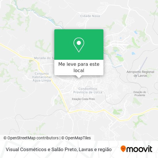 Visual Cosméticos e Salão Preto mapa