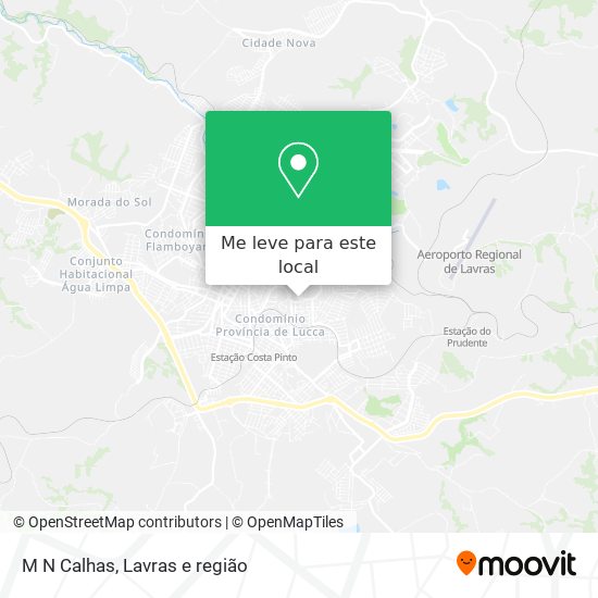 M N Calhas mapa