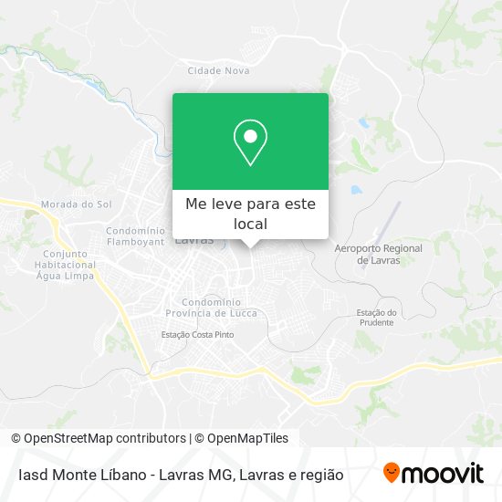 Iasd Monte Líbano - Lavras MG mapa