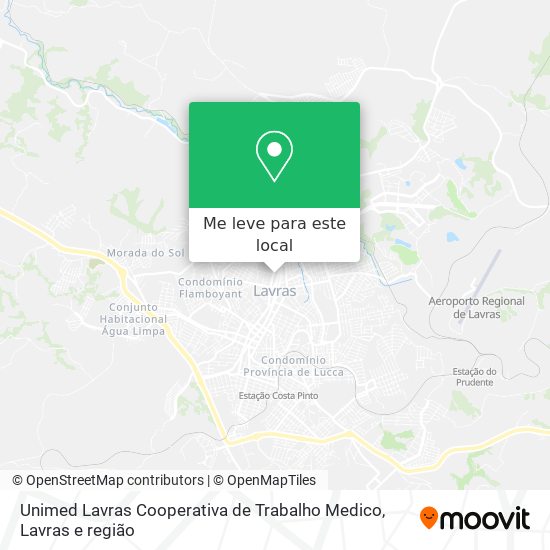Unimed Lavras Cooperativa de Trabalho Medico mapa