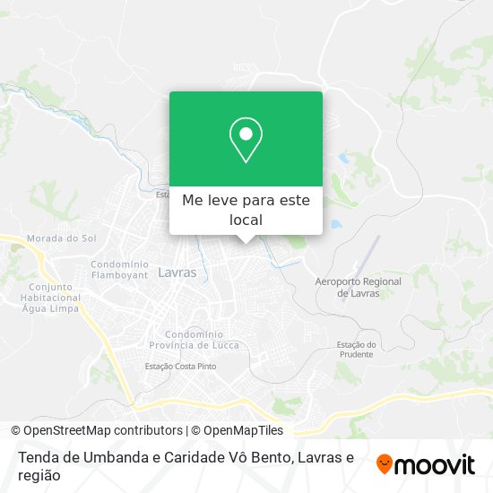 Tenda de Umbanda e Caridade Vô Bento mapa
