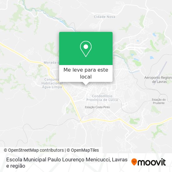 Escola Municipal Paulo Lourenço Menicucci mapa