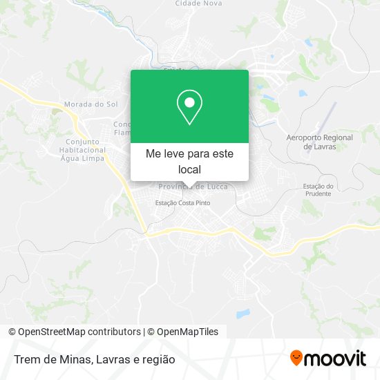 Trem de Minas mapa