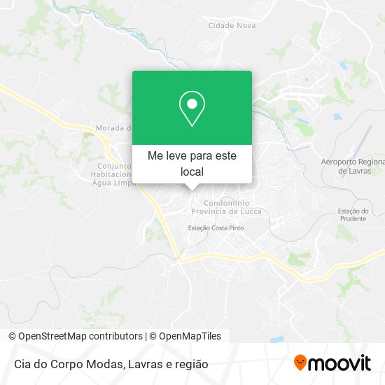 Cia do Corpo Modas mapa