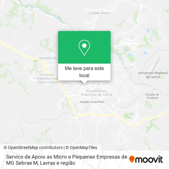 Servico de Apoio as Micro e Pequenas Empresas de MG Sebrae M mapa