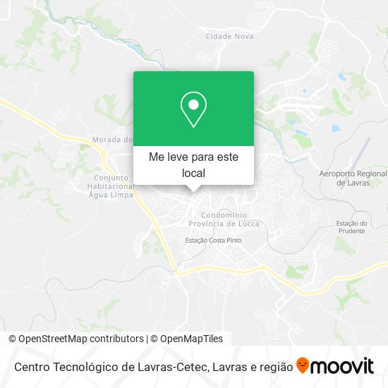 Centro Tecnológico de Lavras-Cetec mapa