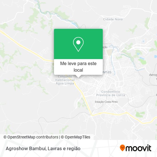Agroshow Bambuí mapa