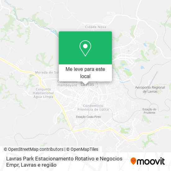 Lavras Park Estacionamento Rotativo e Negocios Empr mapa