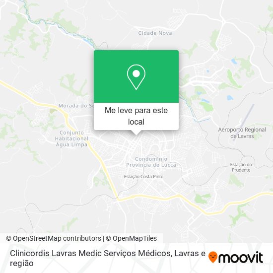 Clinicordis Lavras Medic Serviços Médicos mapa