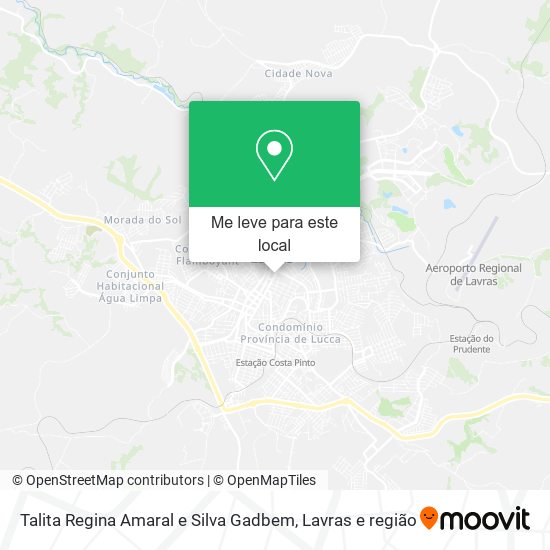 Talita Regina Amaral e Silva Gadbem mapa