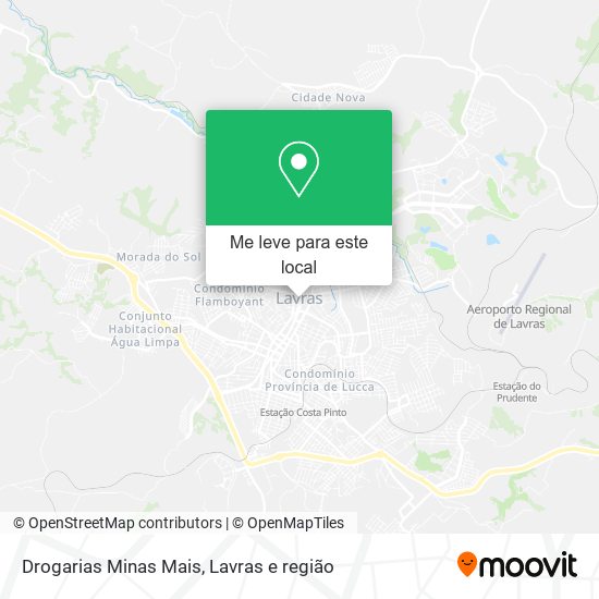 Drogarias Minas Mais mapa