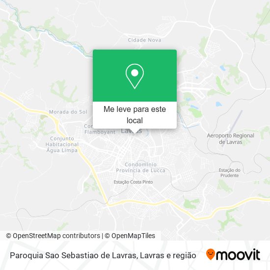 Paroquia Sao Sebastiao de Lavras mapa