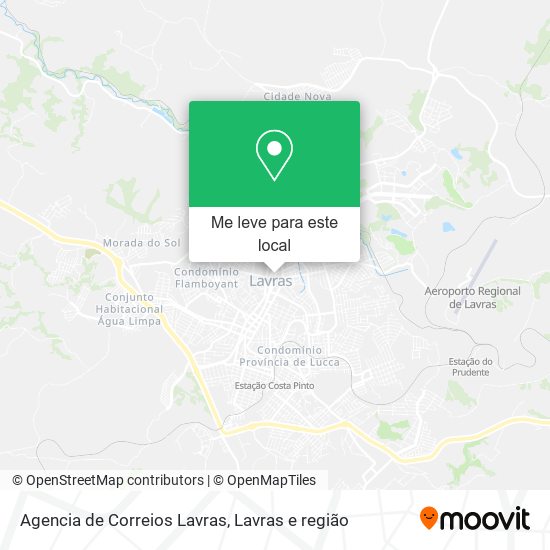 Agencia de Correios Lavras mapa