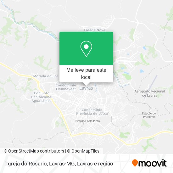 Igreja do Rosário, Lavras-MG mapa