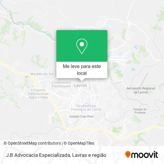 J.B Advocacia Especializada mapa