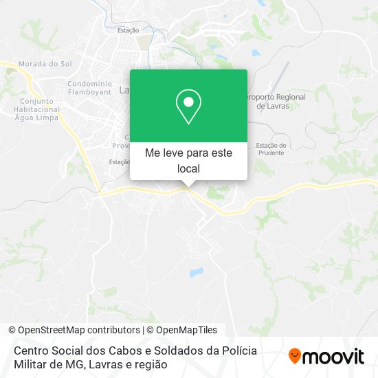 Centro Social dos Cabos e Soldados da Polícia Militar de MG mapa