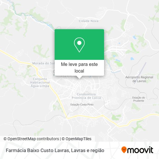 Farmácia Baixo Custo Lavras mapa