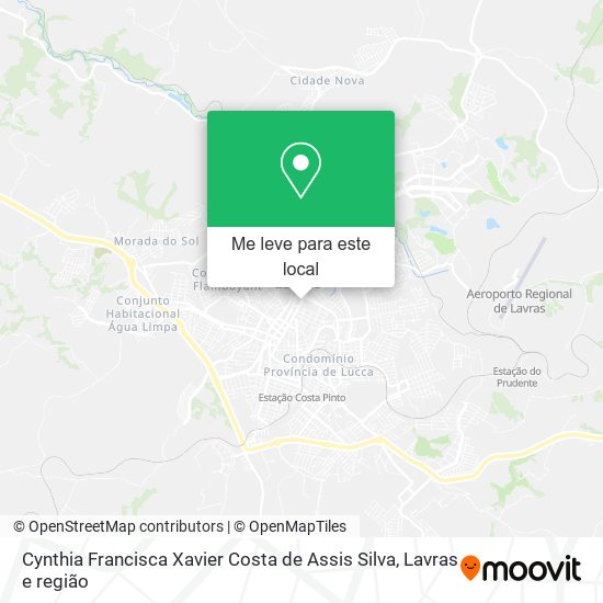 Cynthia Francisca Xavier Costa de Assis Silva mapa