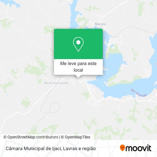 Câmara Municipal de Ijaci mapa