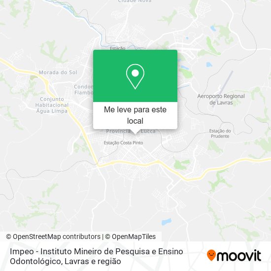 Impeo - Instituto Mineiro de Pesquisa e Ensino Odontológico mapa