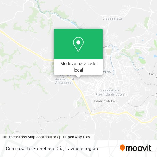 Cremosarte Sorvetes e Cia mapa