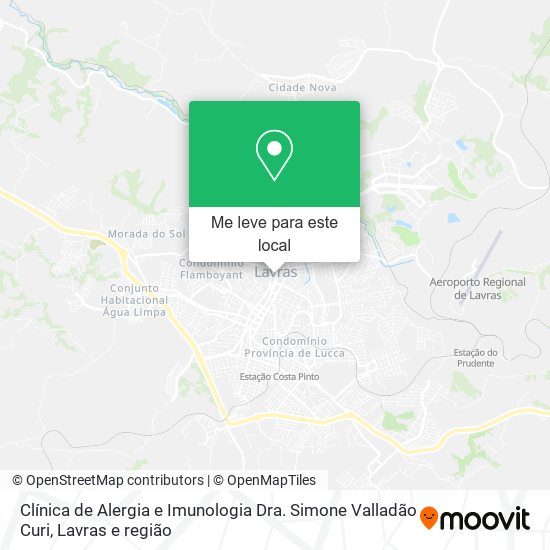 Clínica de Alergia e Imunologia Dra. Simone Valladão Curi mapa