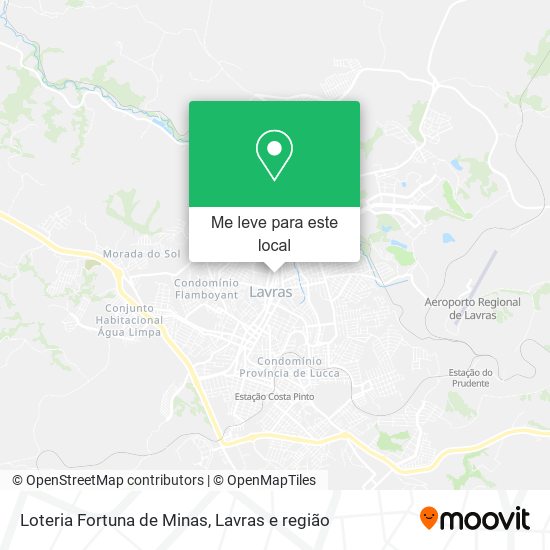 Loteria Fortuna de Minas mapa