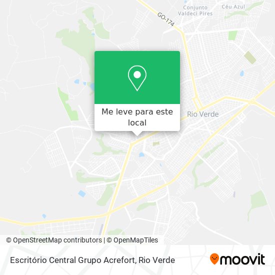 Escritório Central Grupo Acrefort mapa