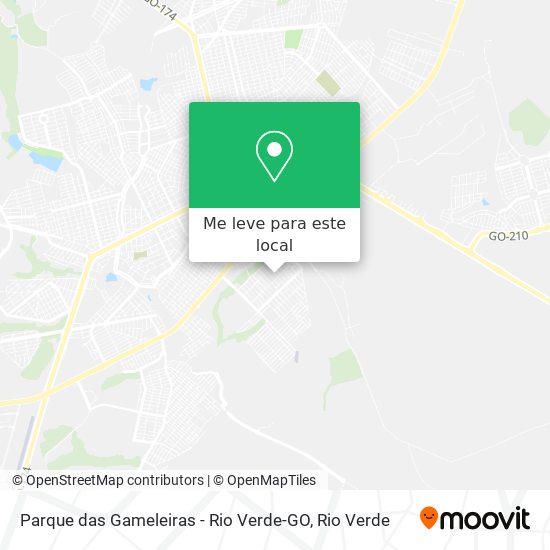 Parque das Gameleiras - Rio Verde-GO mapa
