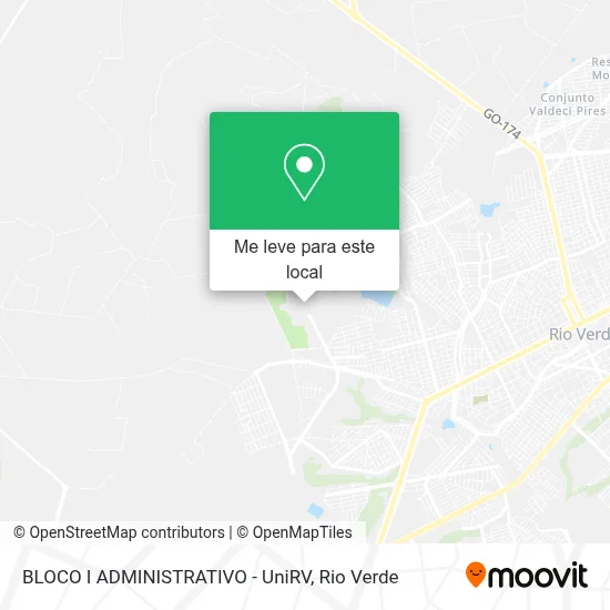 BLOCO I ADMINISTRATIVO - UniRV mapa