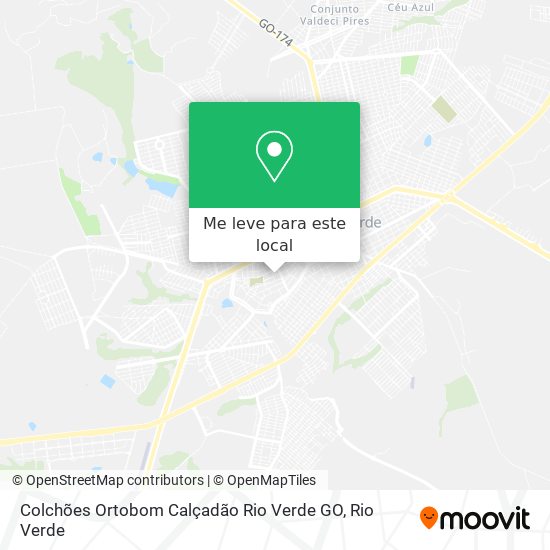 Colchões Ortobom Calçadão Rio Verde GO mapa