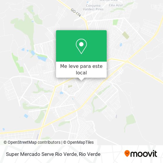 Super Mercado Serve Rio Verde mapa